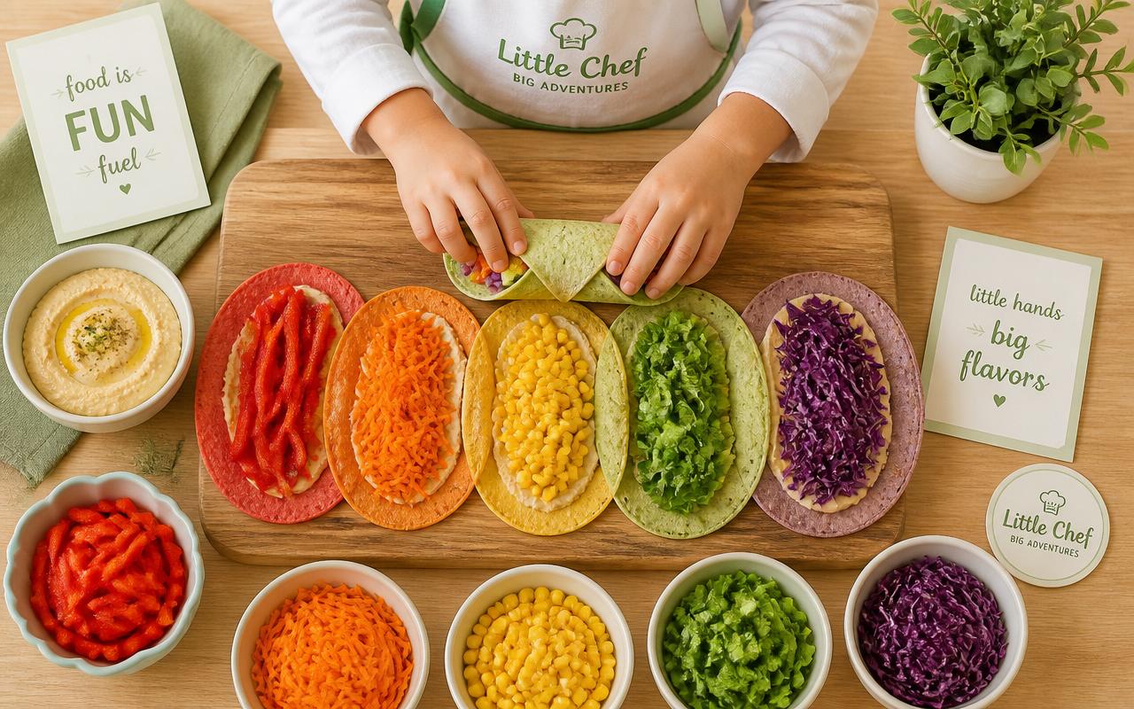 Colorful rainbow wraps
